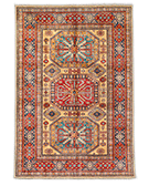 Kazak mintás afgán szőnyeg